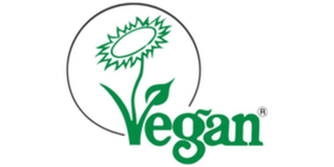 Darstellung des Vegan Society Logos mit einer grünen Blume